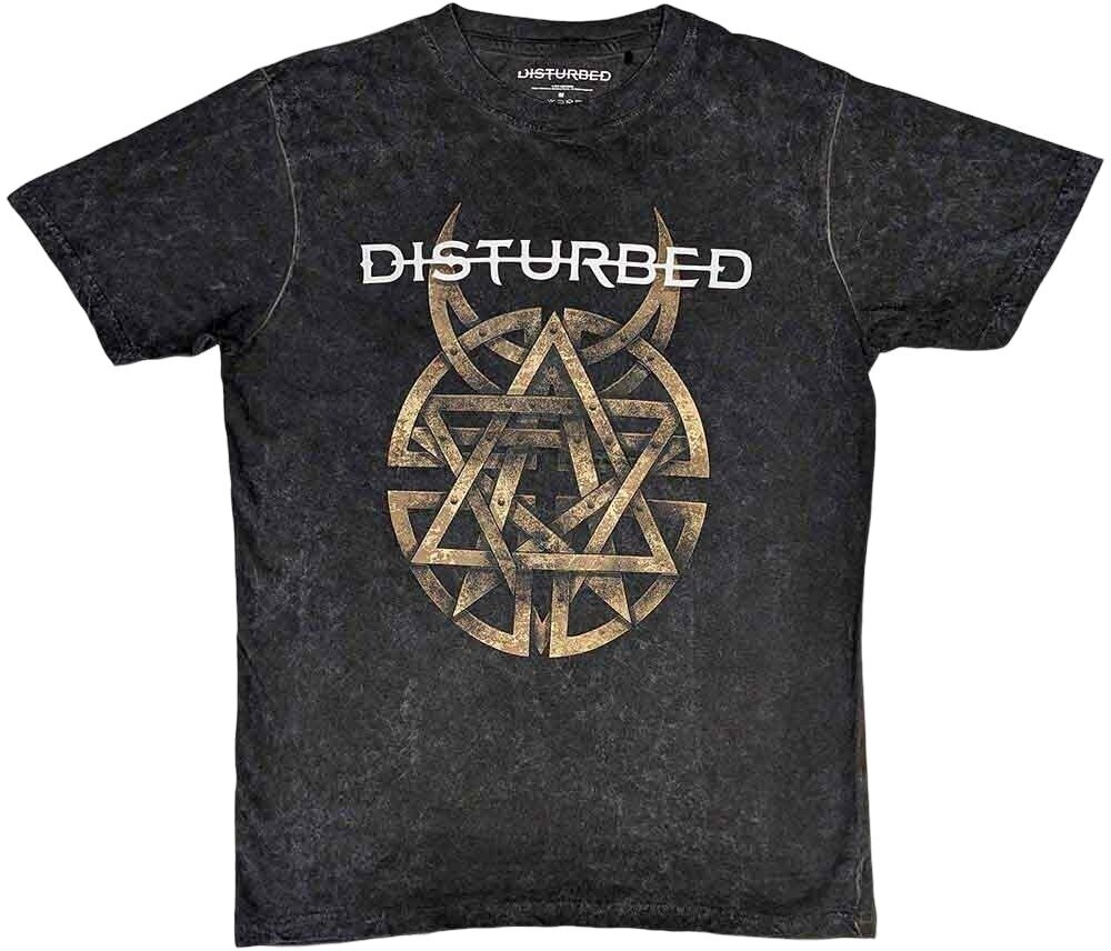 T-Shirt Disturbed Riveted Charcoal Grey L T-Shirt