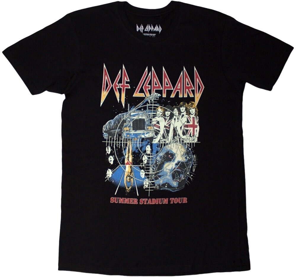 T-särk Def Leppard Summer Stadium Tour Black XL T-särk