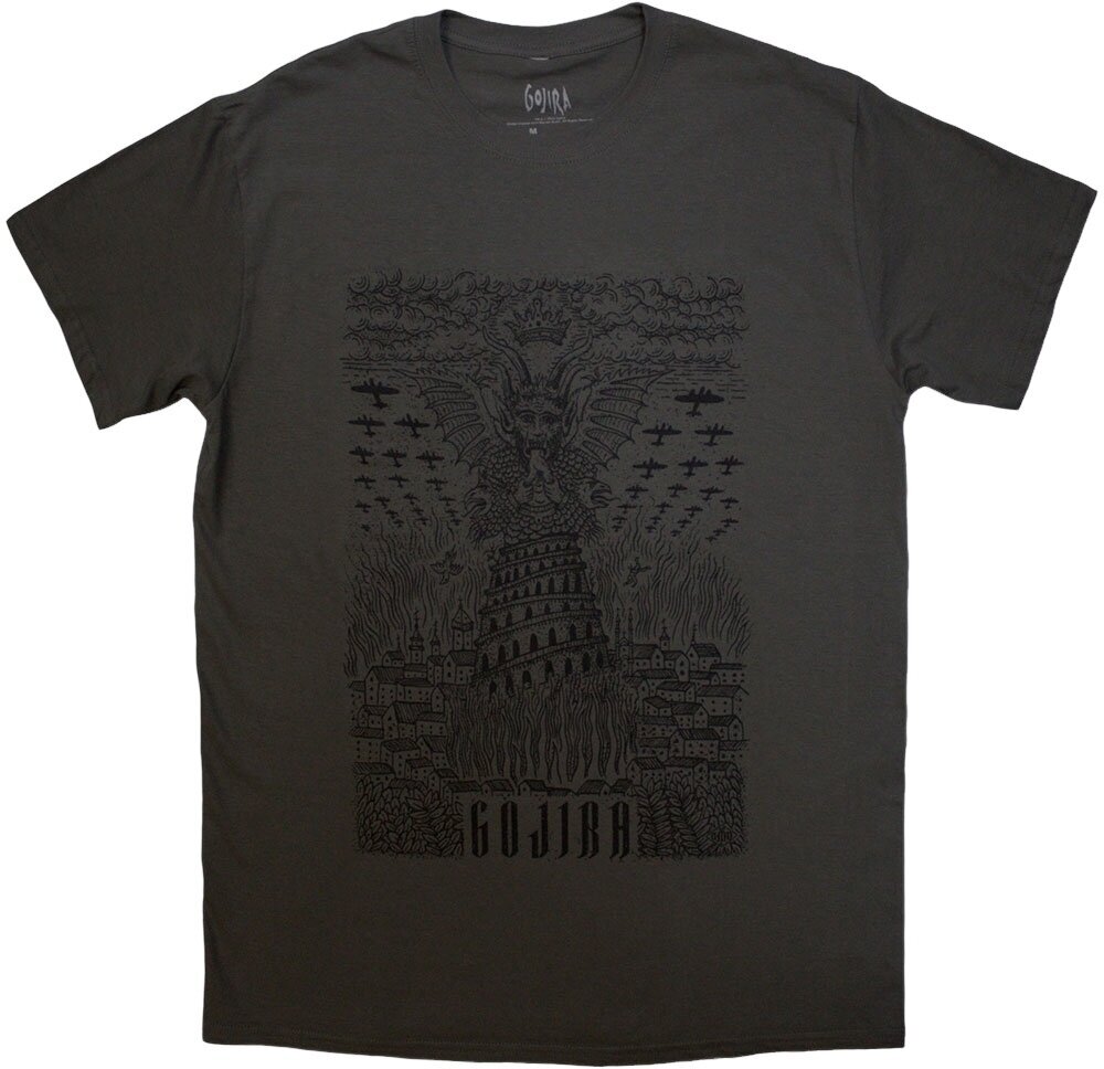 Skjorte Gojira Demon Village Charcoal Grey XL Skjorte