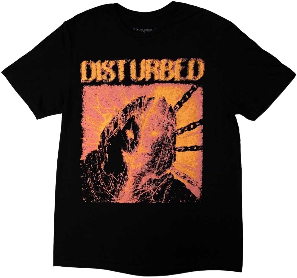 Camiseta de manga corta Disturbed European Tour 23 Split Face Black S Camiseta de manga corta