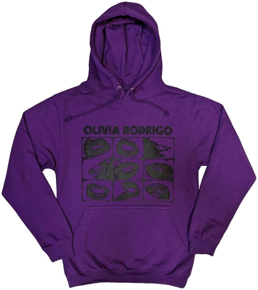 Mikina Olivia Rodrigo Mikina Threshold Lips Grid Unisex Purple 2XL