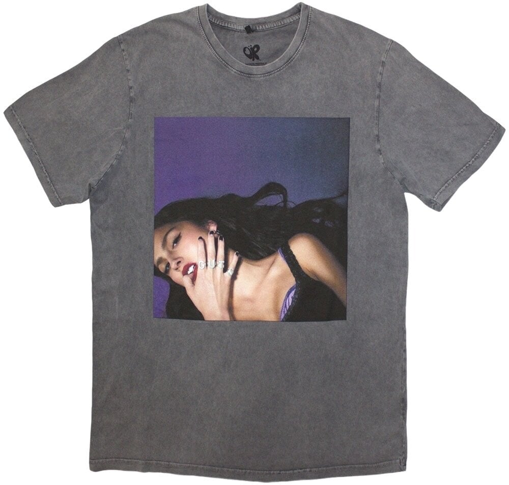 Tričko Olivia Rodrigo Tričko Guts Album Cover Unisex Grey Wash 2XL