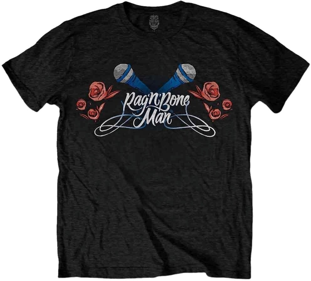 Tričko Rag'n'Bone Man Tričko Mics & Roses Unisex Black 2XL