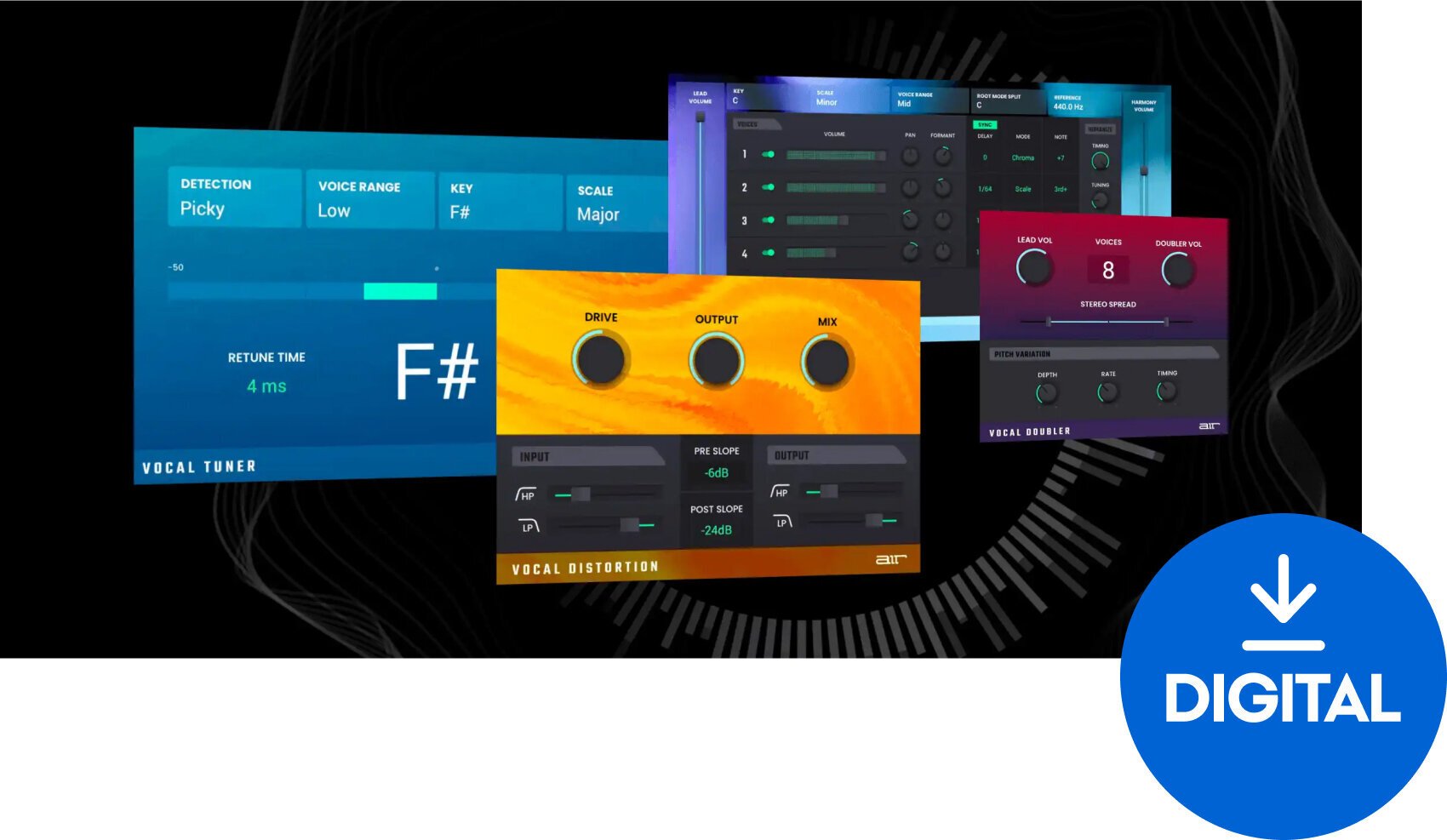 Studiový softwarový Plug-In efekt AIR Music Tech Vocal FX Collection (Digitální produkt)