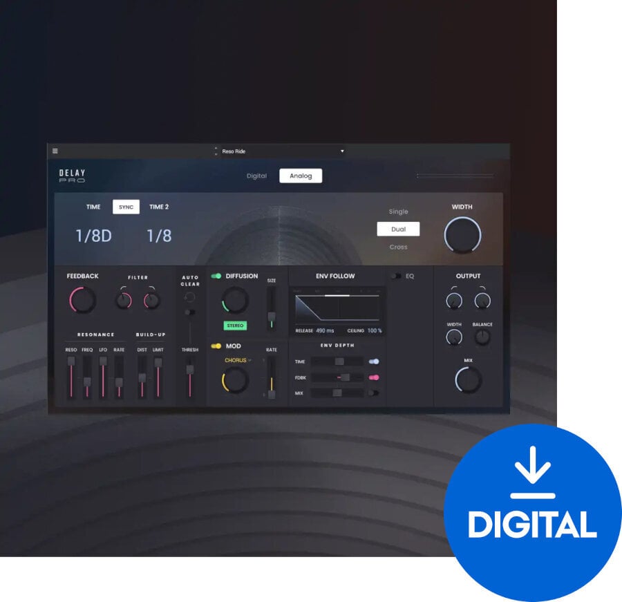 FX protsessori tarkvara pistikprogramm AIR Music Tech Delay (Digitaalne toode)