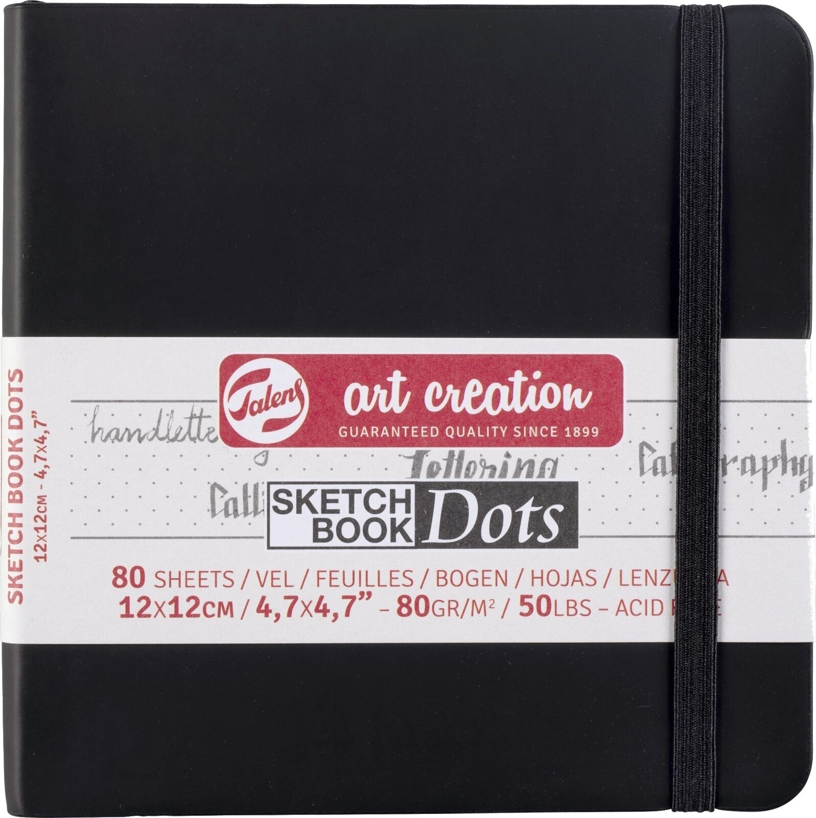 Blok za skiciranje Talens Art Creation 9314404M Скетцхбоок 80 12 x 12 cm 140 g Dot Black