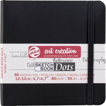 Blok za skiciranje Talens Art Creation 9314404M Скетцхбоок 80 12 x 12 cm 140 g Dot Black - 1