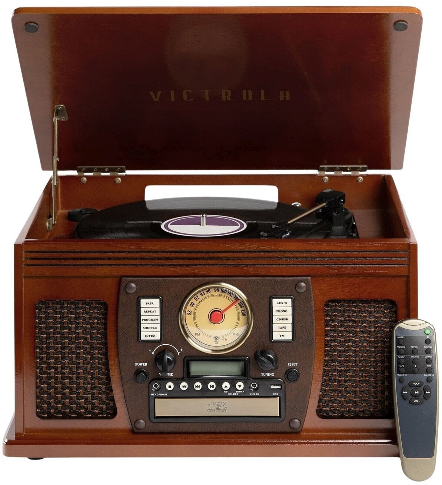 Retro-levysoitin Victrola Navigator Brown Retro-levysoitin
