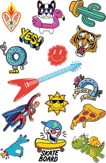 Barva na obličej Jovi TT03 Dětské tetovačky Sun 15 ks