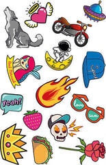Face Paint Jovi TT04 Children's Tattoos Flame 15 pcs