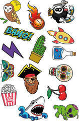 Face Paint Jovi TT05 Children's Tattoos Cactus 15 pcs