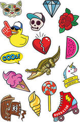 Face Paint Jovi TT06 Children's Tattoos Heart 15 pcs