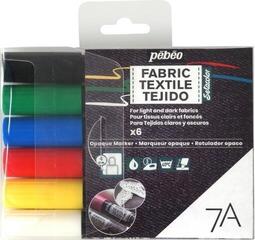 Felt-Tip Pen Pébéo Setacolor Opaque Set of Textile Markers 0,4 mm 6 pcs