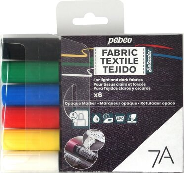 Fixka Pébéo Setacolor Opaque Sada textilných fixiek 0,4 mm 6 ks - 1