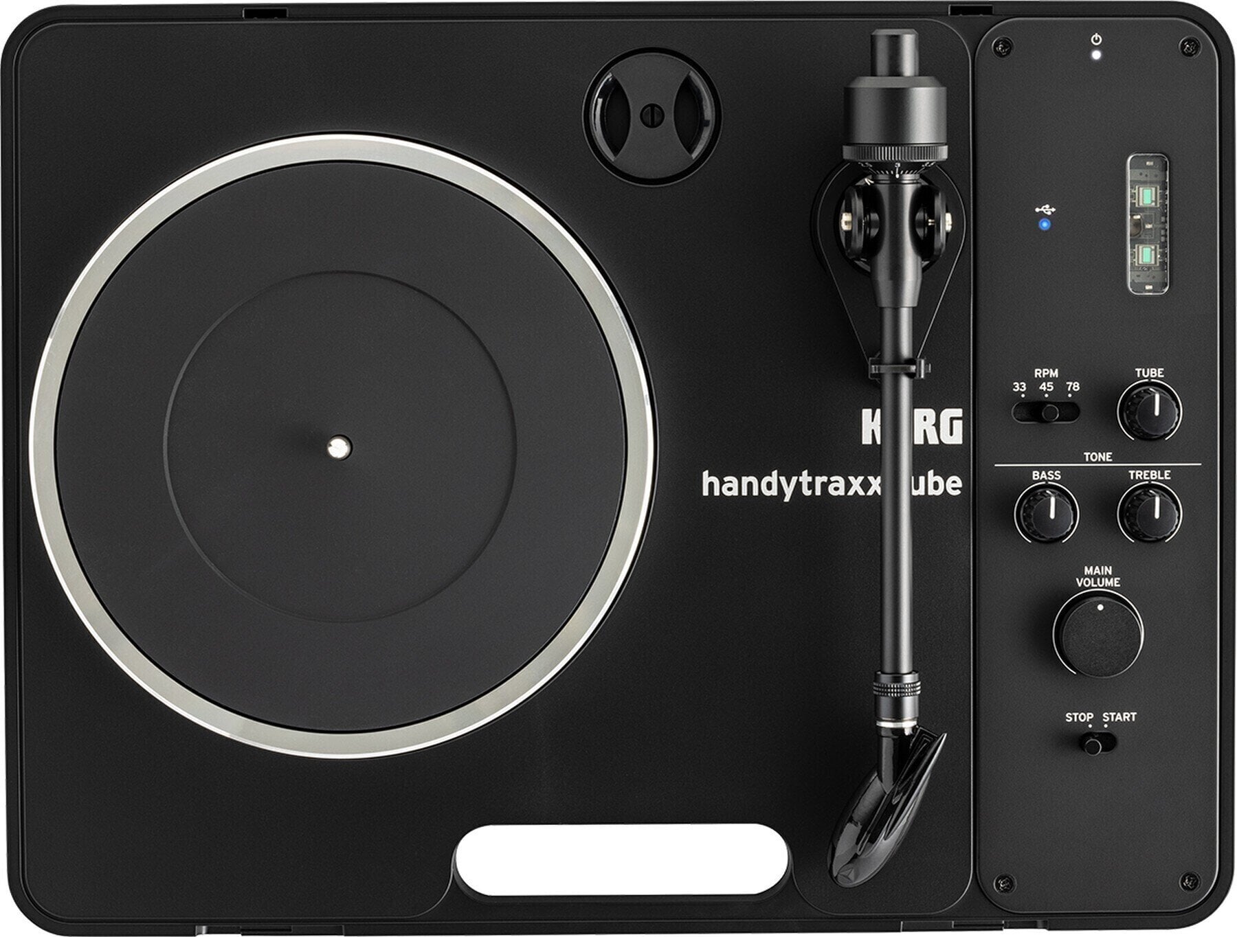 Hi-Fi Giradischi Korg Handytraxx Tube J Black Hi-Fi Giradischi