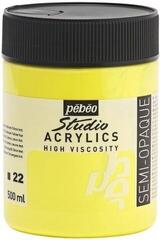 Culoare acrilică Pébéo Studio Fine Vopsea acrilică Lemon Cadmium Yellow Hue 500 ml 1 buc.