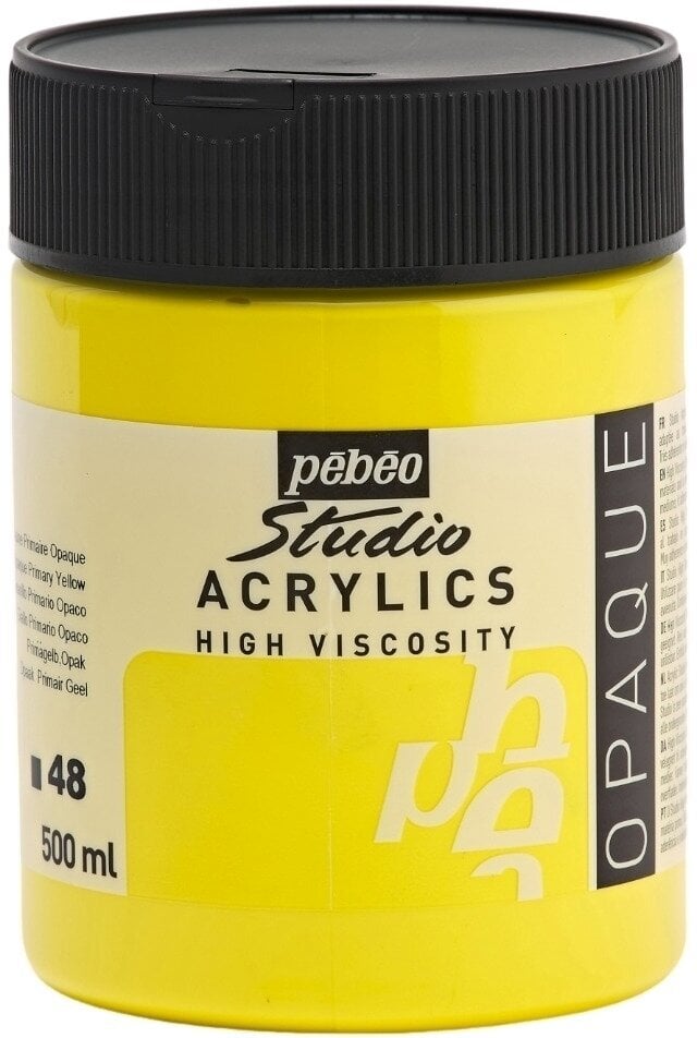 Pébéo Studio Fine Akrylová barva Opaque Primary Yellow 500 ml 1 ks