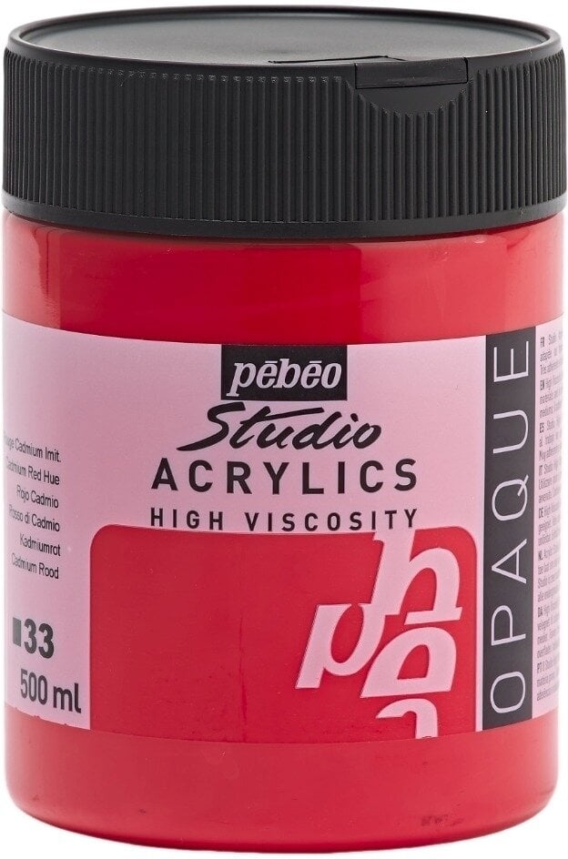 Pébéo Studio Fine Akrylová barva Cadmium Red Hue 500 ml 1 ks