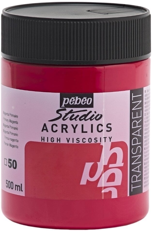 Pébéo Studio Fine Akrylová barva Primary Magenta 500 ml 1 ks