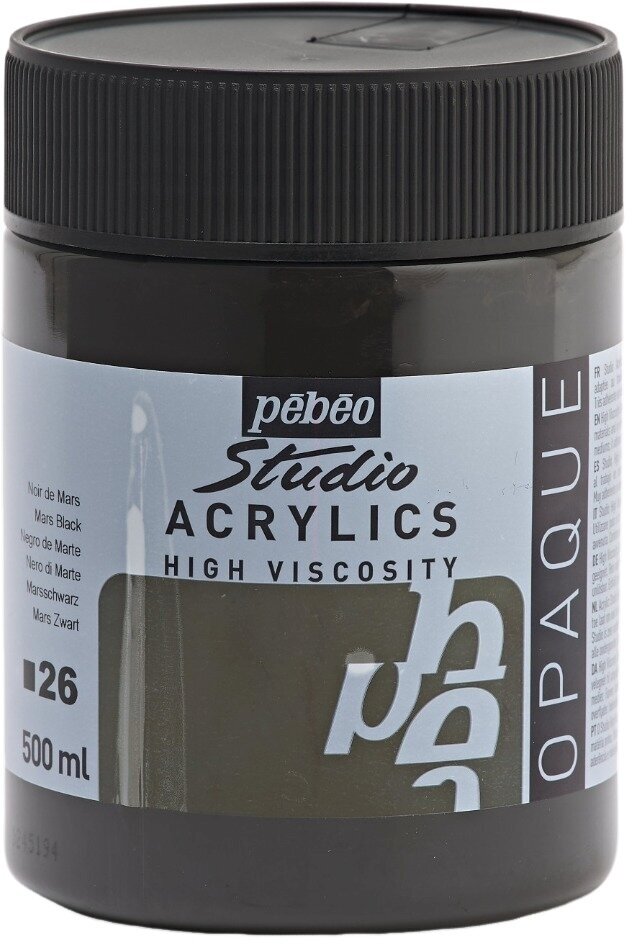 Pébéo Studio Fine Akrylová barva Mars Black 500 ml 1 ks