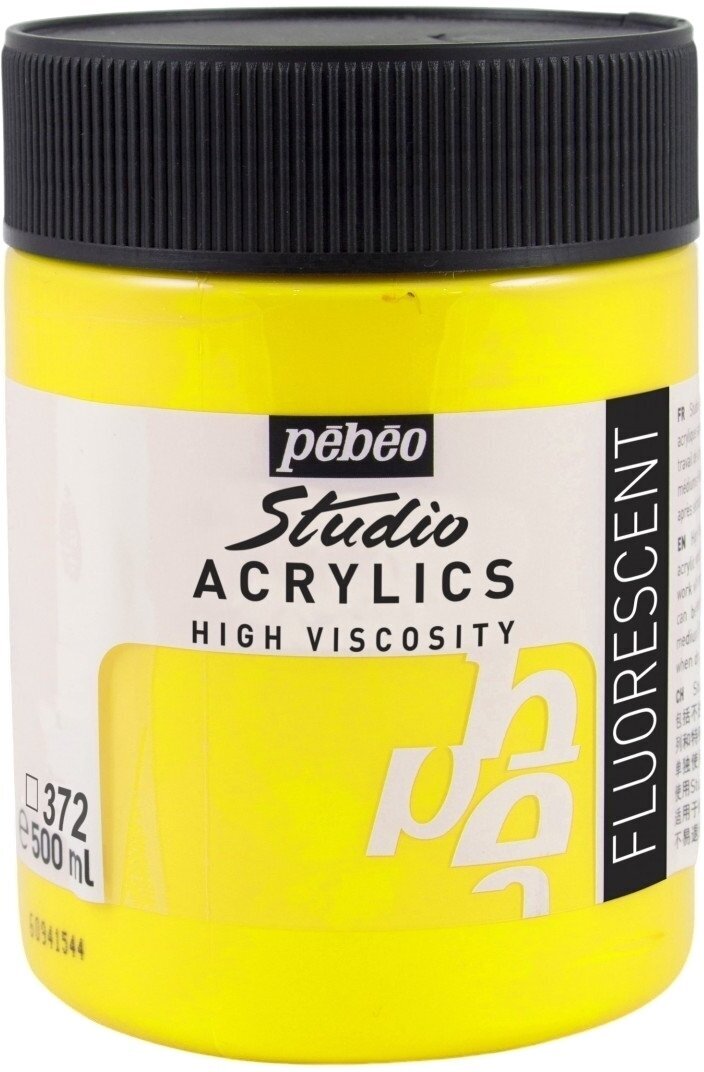 Pébéo Studio Fine Akrylová barva Fluorescent Yellow 500 ml 1 ks