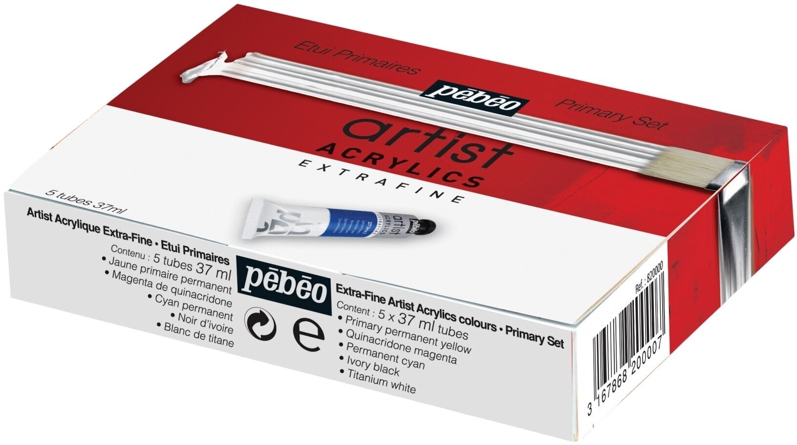 Pébéo Artist Sada akrylových barev 5 x 37 ml