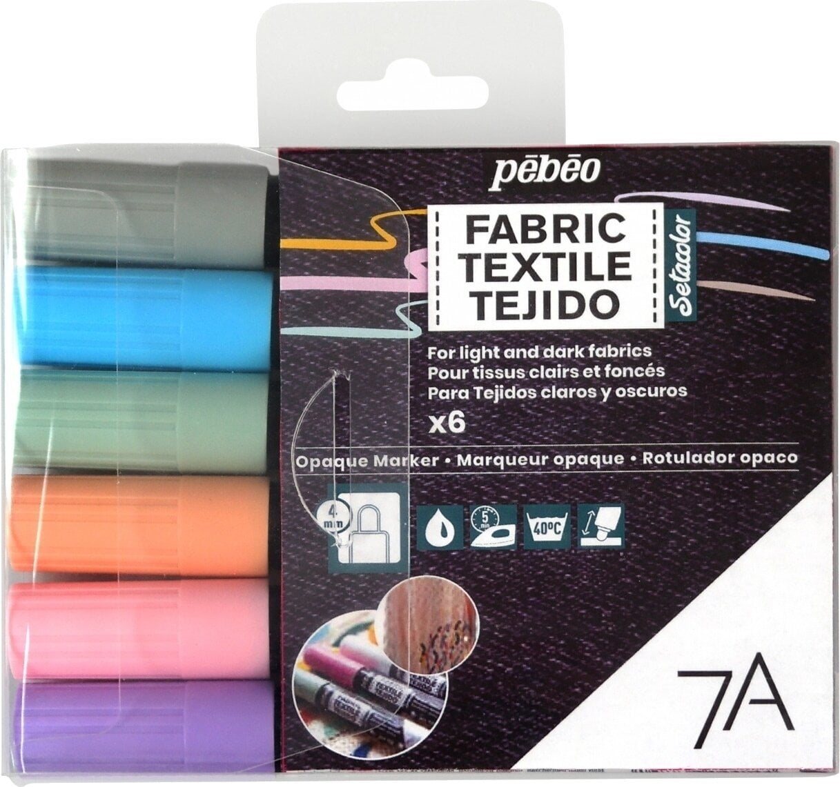 Pébéo 804502 Sada fixek 4 mm Pastel Colours 6 ks
