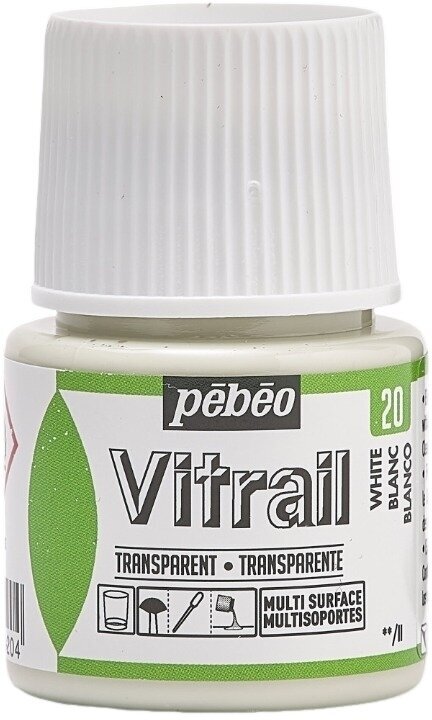 Pébéo Vitrail Barva na sklo White 45 ml 1 ks