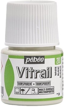 Barva na sklo Pébéo Vitrail Barva na sklo White 45 ml 1 ks - 1