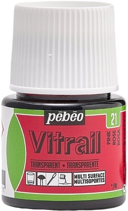Pébéo Vitrail Barva na sklo Pink 45 ml 1 ks
