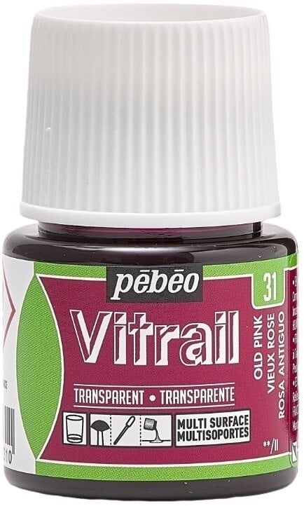 Pébéo Vitrail Barva na sklo Old Pink 45 ml 1 ks