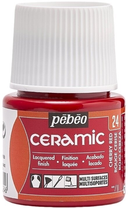 Ceramic Paint Pébéo Ceramic Ceramic Paint Cherry Red 45 ml 1 pc