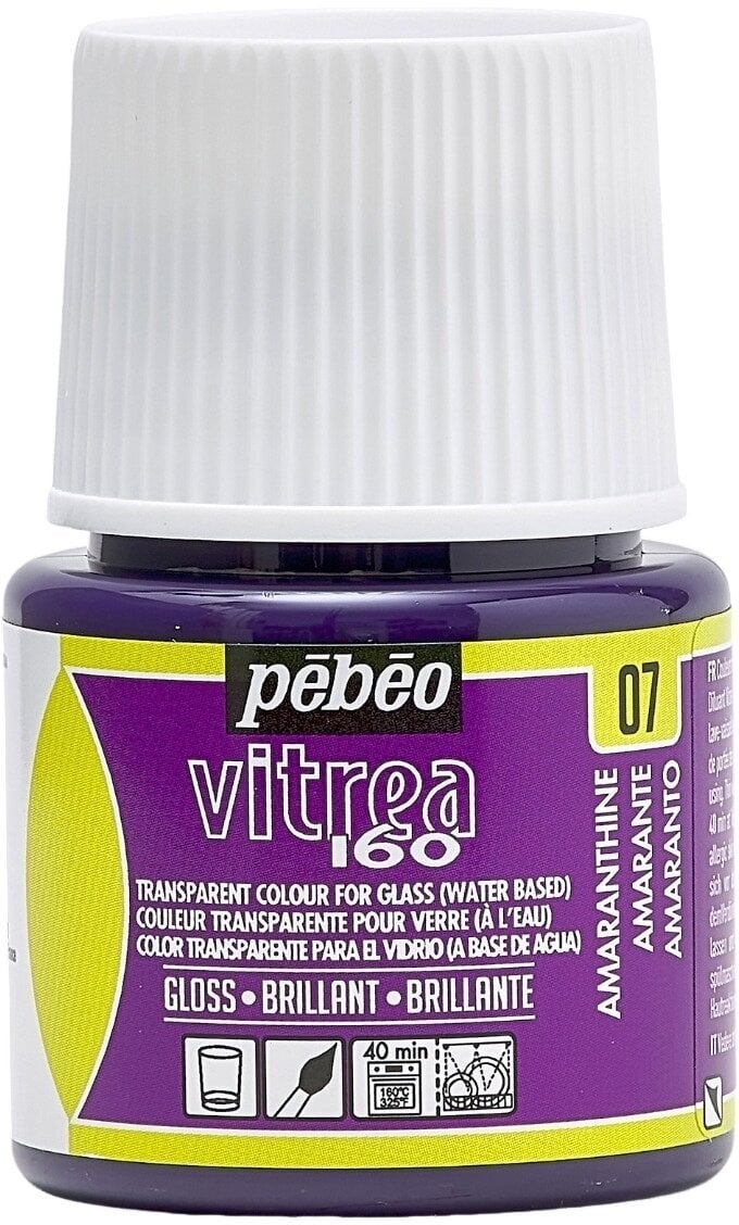 Barva na sklo Pébéo Vitrea 160 Barva na sklo Amaranthine 45 ml 1 ks