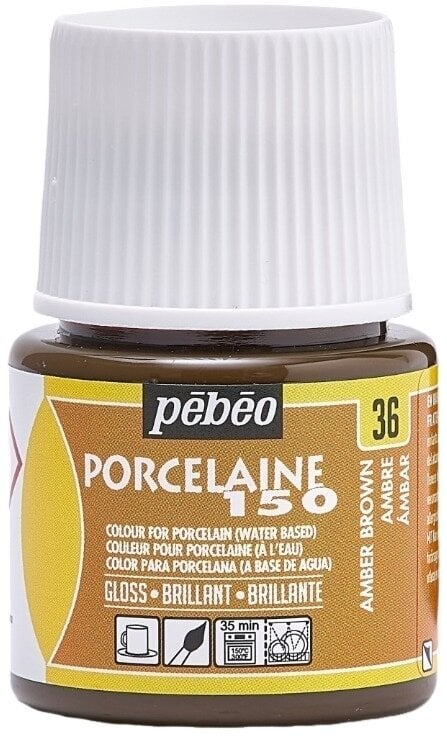 Βαφή για Πορσελάνη Pébéo Porcelaine 150 Βαφή για πορσελάνη Amber Brown 45 ml 1 τεμ.