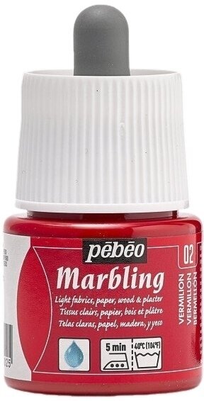 Pébéo 130-002 Barva na mramorování Vermilion 45 ml 1 ks