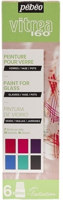 Pébéo Vitrea 160 Sada barev na sklo 6 x 20 ml