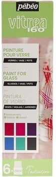 Pintura de vidrio Pébéo Vitrea 160 Set of Glass Paints 6 x 20 ml - 1