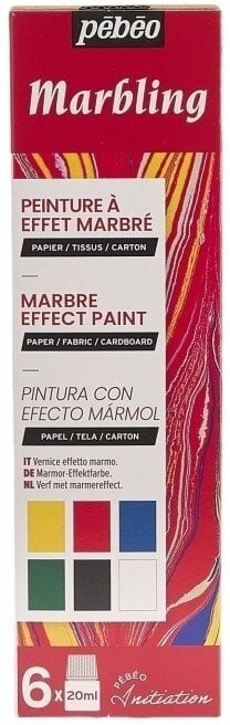 Pébéo 756495 Sada barev pro mramorování 6 x 20 ml