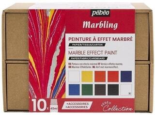 Kleuren Pébéo 758495 Een set kleuren voor marmering 10 x 45 ml