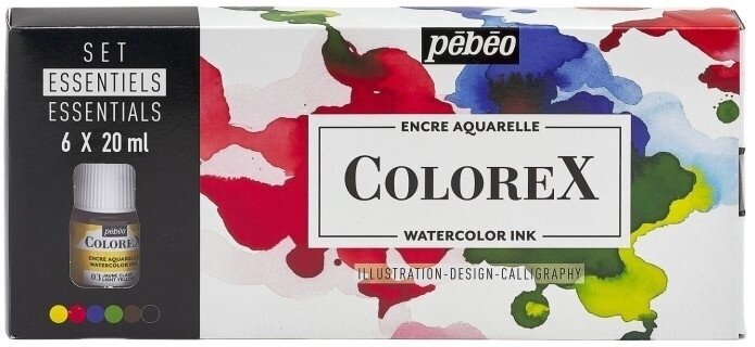 Rašalas Pébéo Colorex Set 6x20ml Essentials
