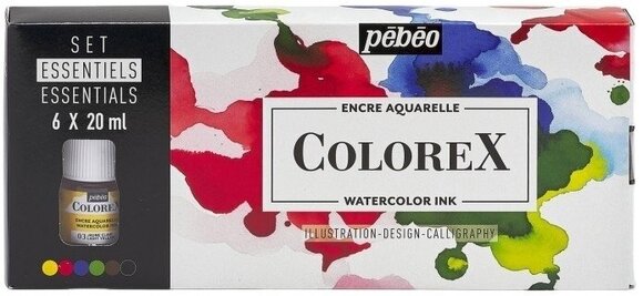 Rašalas Pébéo Colorex Set 6x20ml Essentials - 1