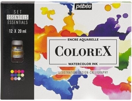 Inkt Pébéo Colorex Inktset Essentials 12 x 20 ml - 1