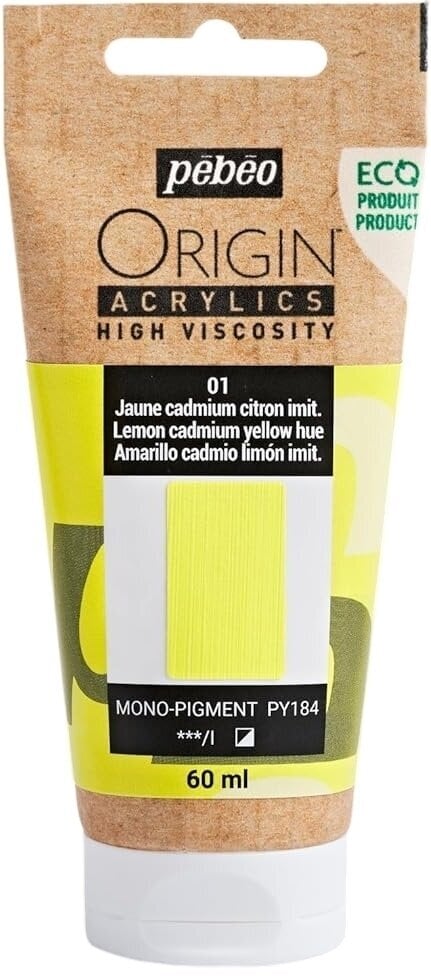 Pébéo Origin Akrylová barva Lemon Cadmium Yellow Hue 60 ml 1 ks