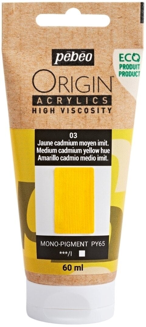 Pébéo Origin Akrylová barva Medium Cadmium Yellow Hue 60 ml 1 ks