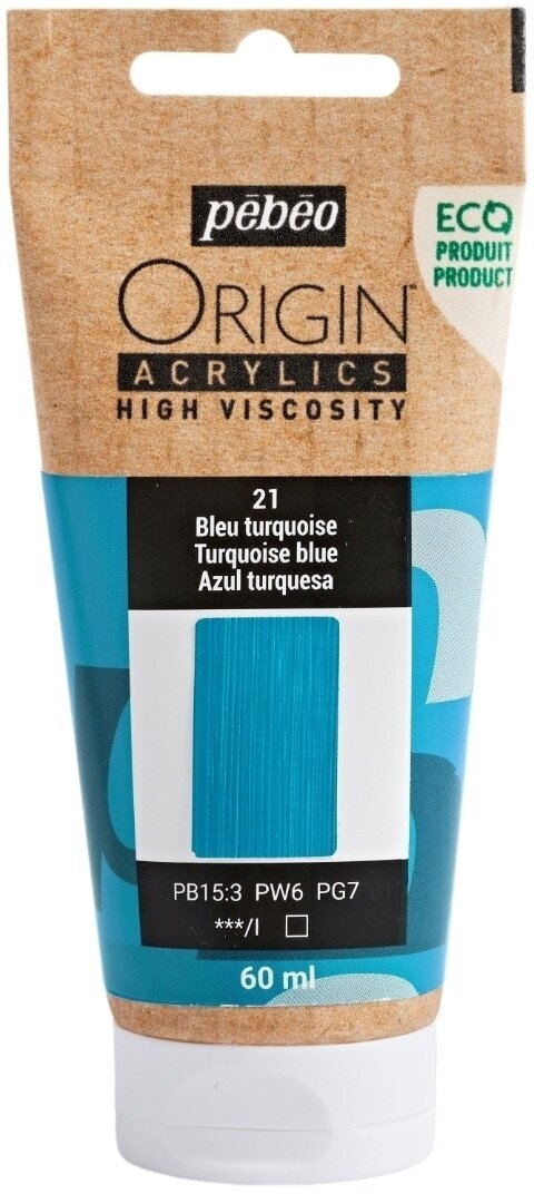 Pébéo Origin Akrylová barva Turquoise Blue 60 ml 1 ks