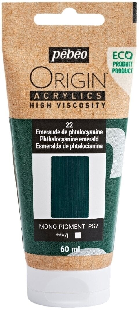 Pébéo Origin Akrylová barva Phthalocyanine Emerald 60 ml 1 ks