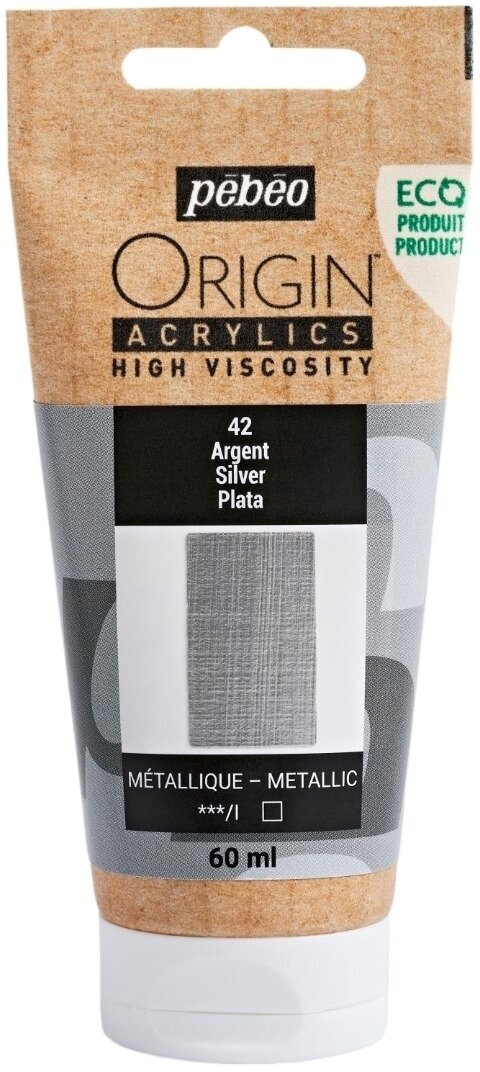 Pébéo Origin Akrylová barva Silver 60 ml 1 ks