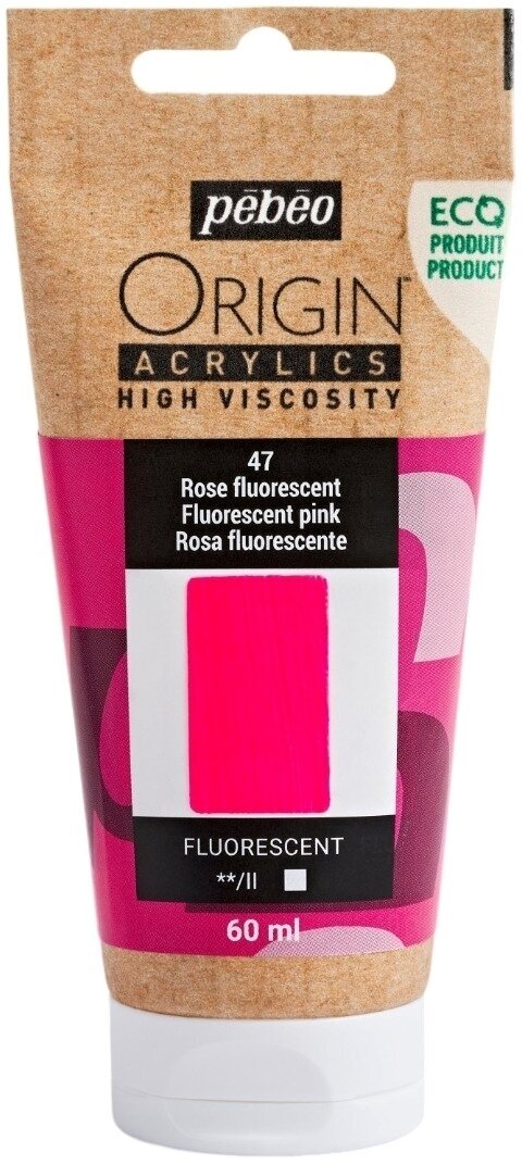 Pébéo Origin Akrylová barva Fluorescent Pink 60 ml 1 ks