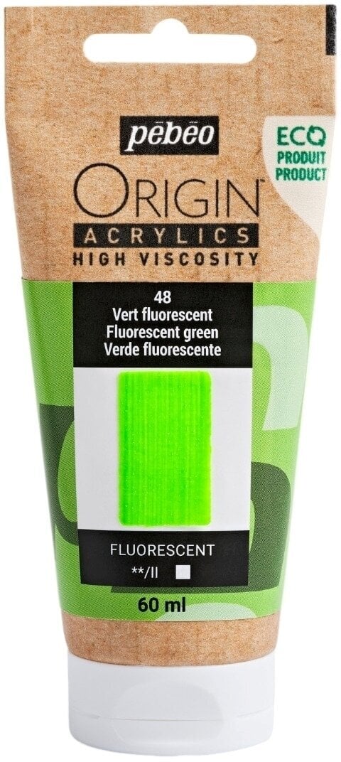 Pébéo Origin Akrylová barva Fluorescent Green 60 ml 1 ks