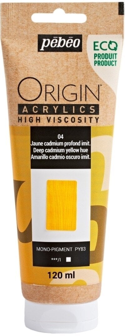 Pébéo Origin Akrylová barva Deep Cadmium Yellow Hue 120 ml 1 ks